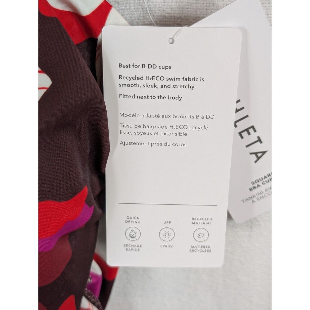 Athleta Square Neck Bra Cup Tankini Women's Size 38 D/DD NWT - Picture 7 of 12